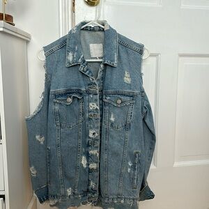 Ripped jean jacket